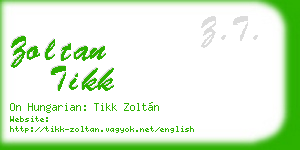 zoltan tikk business card